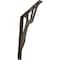 Ekena Millwork Damon Wrought Iron Bracket, (Single center brace), Antiqued Pale Gold 1 1/2"W x 12"D x 15"H BKTM01X12X15SDAAPG - alternate 1